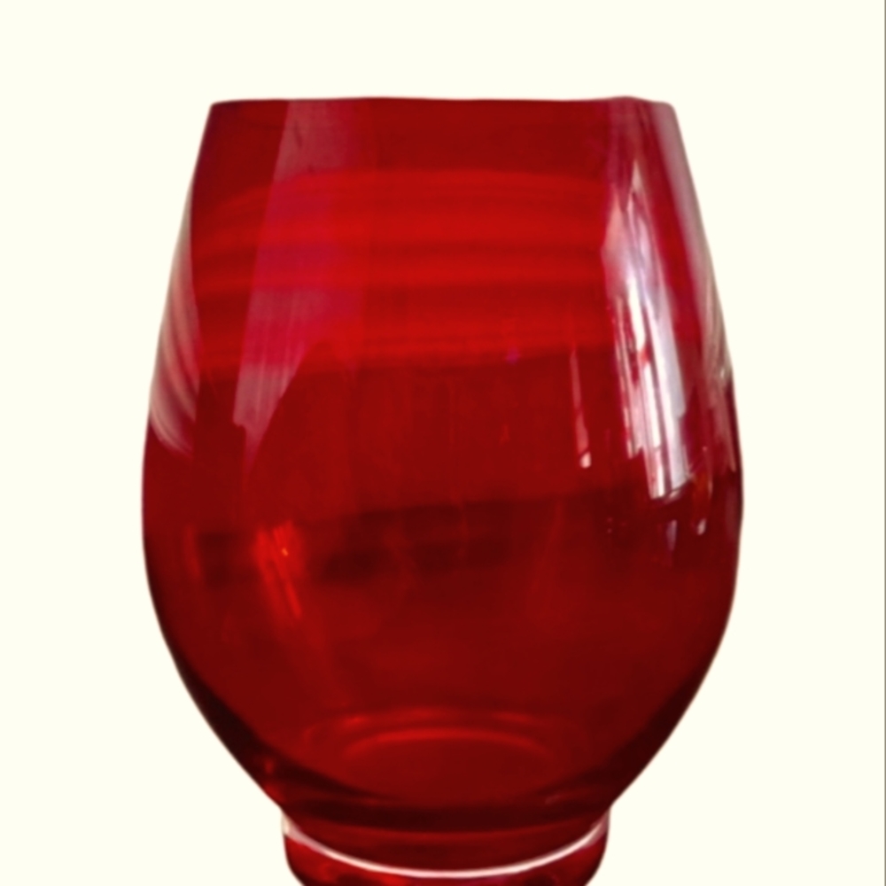 Vintage Red Glass vase